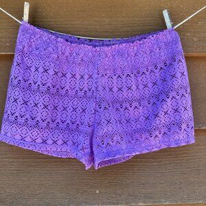 Circo Girls XL 14/16 Purple Lace Swim Cover-Up Shorts